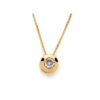 collar con chaton de circonita oro amarillo 18k