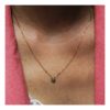 collar con chaton de circonita oro amarillo