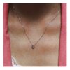 Collar con chaton de circonita oro blanco