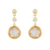 Pendientes flor nacar con circonitas