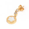 Pendientes flor nacar con circonitas