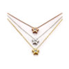 collar tres estrellas tricolor con circonitas plata