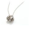 collar con tres anillos plata