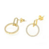 pendientes de plata chapado oro karma