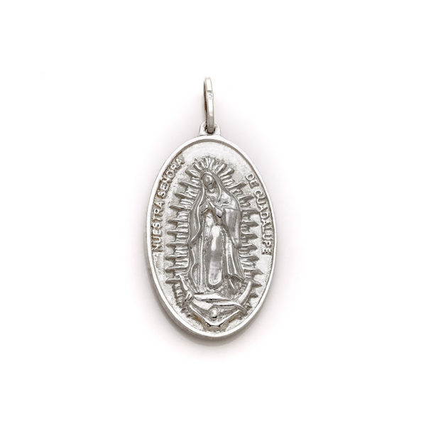 Medalla de la Virgen de Guadalupe de plata 185 mm