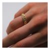 Anillo de Plata chapado en Oro barbada