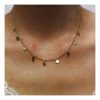 Collar de Plata chapado en Oro Medallas lisas