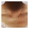 Collar de oro con seis cuarzos de colores