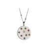 Cadena Circulo de Plata con Circonitas de Colores