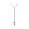 Cadena Corbata de Plata de Ley Chaton Azul
