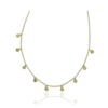 collar de plata chapado en oro medallas lisas