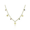 collar de plata chapado en oro estrellas