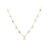 collar de oro con seis cuarzos de colores
