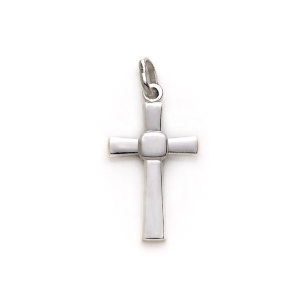 cruz de plata con diseno plano