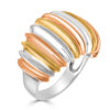 Anillo de Plata con gayones tricolor