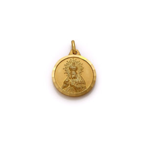 Medalla de Oro Virgen Macarena Bisel Facetado