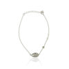 pulsera de plata concha y bolitas