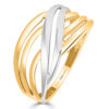 Anillo de Oro Bicolor con Aros Cruzados