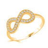 Anillo Infinito de Oro con Circonitas