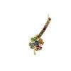 pendientes trebol oro con piedras de colores