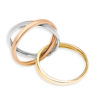 Anillo de oro tres aros tricolor