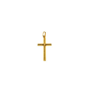 cruz de oro torneada