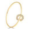 Anillo de Oro Letra C con circonitas