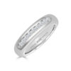 Anillo de oro media alianza con 9 diamantes talla brillante en fila
