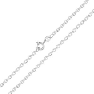 Cadena de Plata forzada redonda de 65 cm