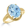 Anillo de oro con Topacio azul