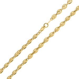 Cadena collar de oro de 18k de 60cm con eslabón de barco de 4,7 x 6,7 mm