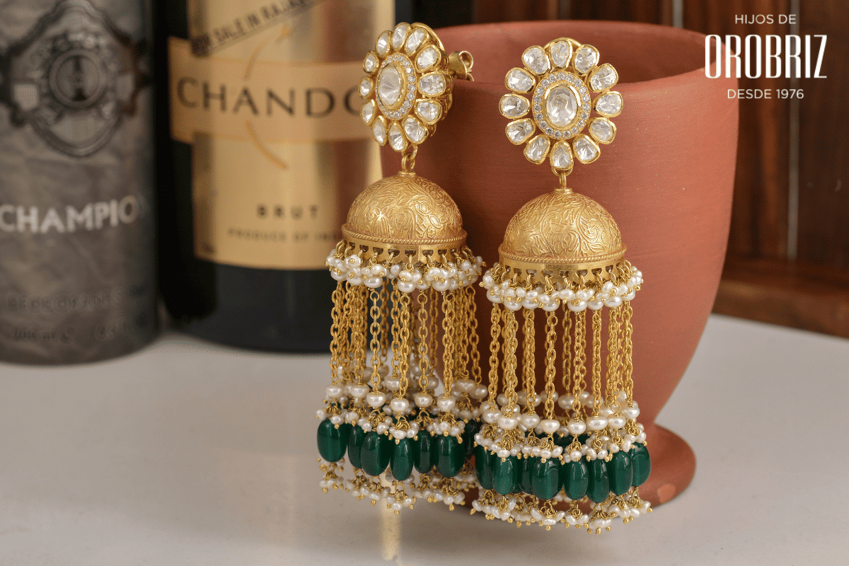 Gold earrings