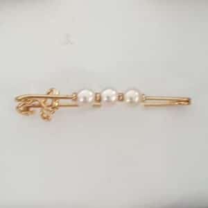 Alfiler de oro 3 perlas | | Joyería Orobriz 1976