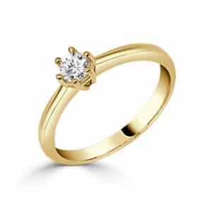 Sortija de Oro Solitario Maxim 0,17 quilates | Joyería Orobriz 1976