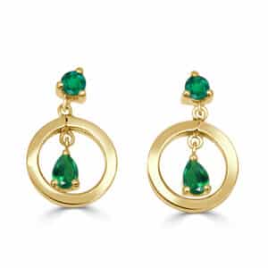 Pendientes de Oro Califa Verde | Joyería Orobriz 1976