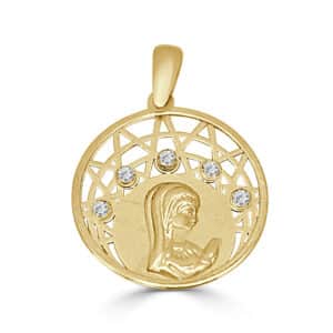 Medalla Virgen Niña calada 16 mm